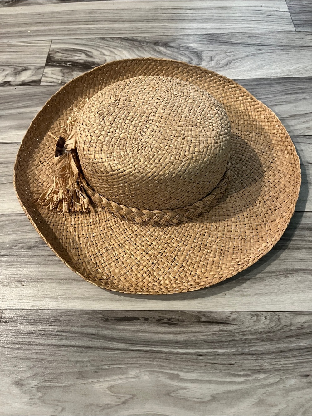 💕 2/$15 Ladies Straw Sunhat w/Natural Accent